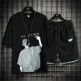 Đồ Bộ Nam Thể Thao Chàng Trai Điện Thoại Cá Tính Năng Động- Set Bộ Nam Cotton Đảm Bảo Không Bong Hình
