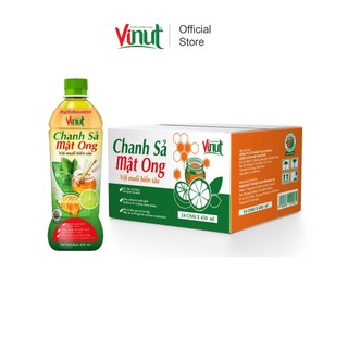 [ THÙNG 24 CHAI ] Nước chanh sả mật ong với muối biển sâu Vinut - Chai 450ml