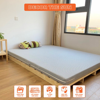 Giường Pallet Gấp Gọn gỗ thông nhập khẩu cao 9cm,đủ kích thước,đa dạng mẫu mã - Decor The Sun
