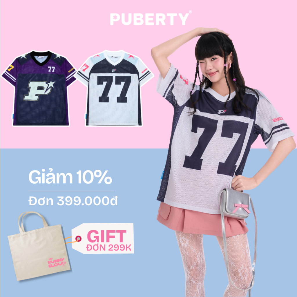 Áo thun thể thao Jersey oversize Localbrand PUBERTY 77 JERSEY