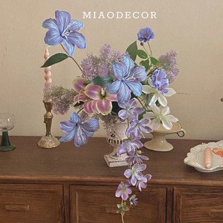 Bó hoa tổng hợp tự cắm diy màu sắc sang trọng không bình decor trang trí nhà cửa