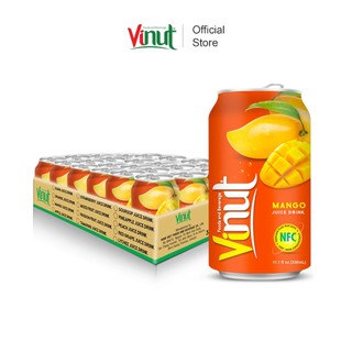 [ KHAY 24 LON ] Nước ép Xoài, Nước ép trái cây tươi VINUT (sản phẩm xuất khẩu). Lon 330ml.
