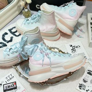   SẴN AUT 100%  Giày Converse Run Star Legacy Cx Cherry Blossom Hi Multi Colors  A09108C  