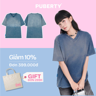 Áo thun unisex oversize localbrand puberty ombre wash tee
