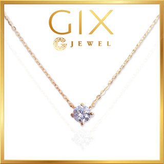 Dây chuyền bạc nữ đẹp mạ vàng đá Cz trắng cao cấp Gix Jewel SPGDC07