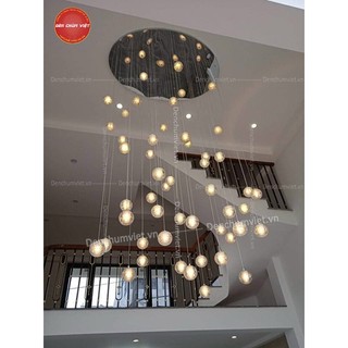 Đèn thả bocci, đèn pha lê giọt nước (nhận sản xuất theo yêu cầu số lượng, kích thước, kiểu dáng)