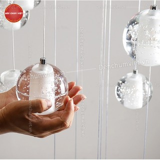 Đèn thả bocci, đèn pha lê giọt nước (nhận sản xuất theo yêu cầu số lượng, kích thước, kiểu dáng)