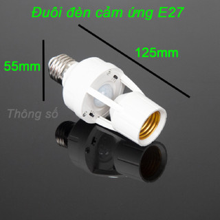Đui đèn cảm ứng chuyển động cảm biến hồng ngoại PIR thông minh tự động bật sáng khi có người đi qua