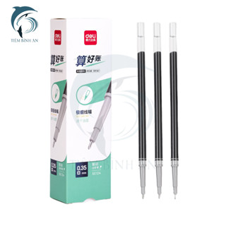 [Combo 20 ngòi] Ruột bút gel Deli SE124 ngòi 0.35mm dùng cho bút bi nước A122, SA130 lâu hết mực