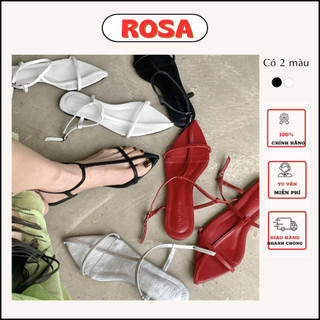 [ GIÁ HUỶ DIỆT ] Giày sandal Rosa Giày nữ quai mảnh mũi nhọn gót bệt quai dây SD-0329 NEWSUMMER 2023