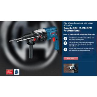 Máy khoan búa 820w bosch gbh 2-28 dfv 28mm