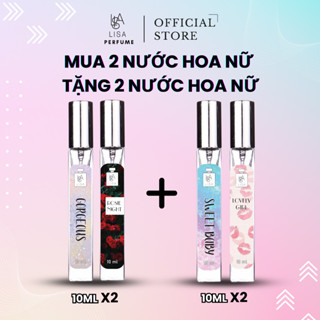 [đặc biệt] combo nước hoa lisaperfume chính hãng nam - nữ 10ml, thơm lâu 6-8h tỏa hương xa. nhỏ gọn dễ sử dụng.
