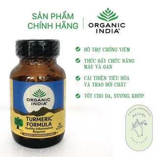 Viên uống nghệ hữu cơ tăng cường sức đề kháng - organic india turmeric 60 viên