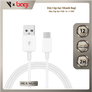Cáp sạc nhanh usb to type c bagi dây dài 1m2