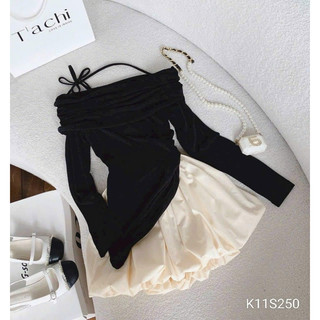 Set Áo Trễ Vai + Chân Váy Xoè
