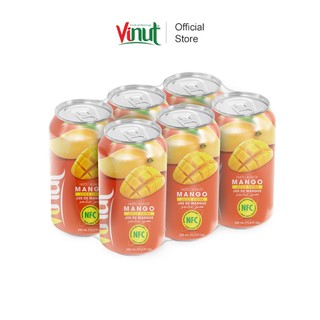 Nước ép xoài, nước ép trái cây tươi vinut . lon 330ml.