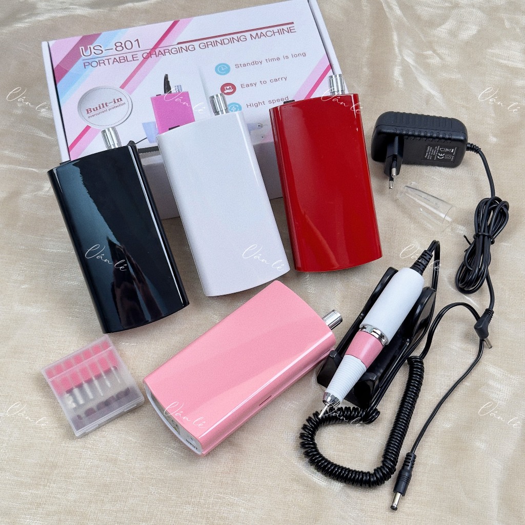 Máy mài móng tích điện US-801   - Máy mài cầm tay chuyên dụng cho thợ nail