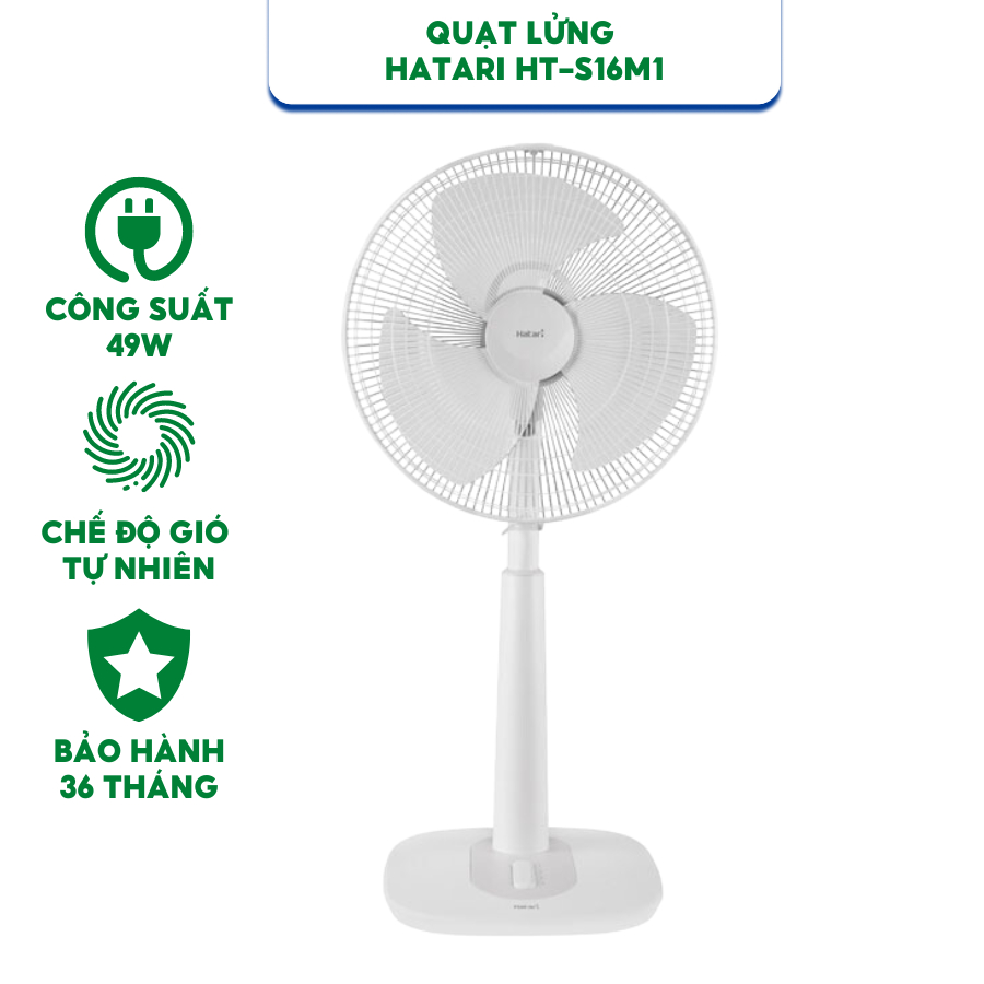 Quạt lửng Hatari HB-S16M7-49W(các màu) - Bảo hành chính hãng 36 tháng