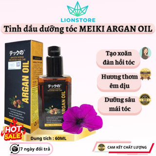 Tinh dầu dưỡng MEIKI argan oil 60ml dưỡng sâu phục hồi tóc trẻ ngọn xoăn cụp chính hãng