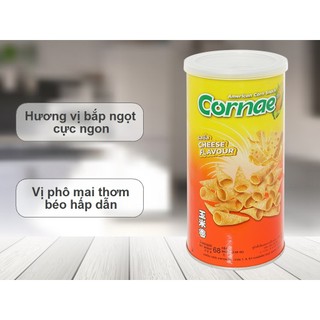 Bánh snack bắp Mỹ vị phô mai Cornae lon 68g