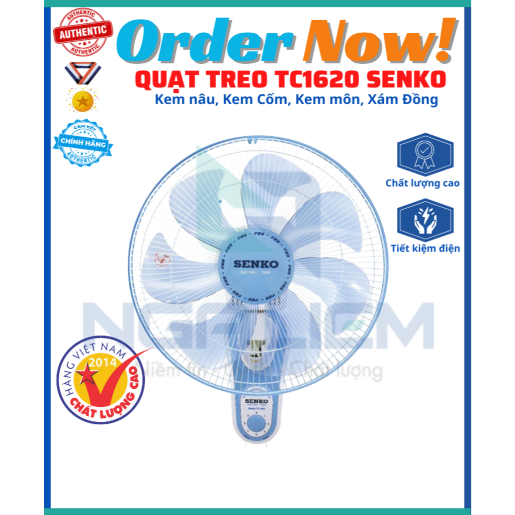 Quạt Treo TC1620 (Chuyển hướng điện) Senko - [Hàng Chính Hãng]
