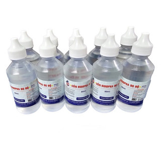 Cồn y tế Trắng - Xanh 70 độ , 90 độ BIDOPHA (Chai 60ml) (10chai) đúng cồn y tế