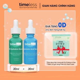 Combo Serum Timeless Vitamin B5 & Hyaluronic + Vitamin C Giúp Cấp Ẩm, Phục Hồi Và Dưỡng Sáng Da 30ml