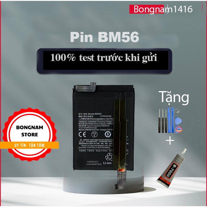 Pin thay thế Xiaomi BM56 / Redmi K40 gaming / Poco X3GT  kèm bộ sửa và keo dán