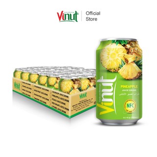 [ KHAY 24 LON ] Nước ép Thơm, Nước ép trái cây tươi VINUT. Lon 330ml.