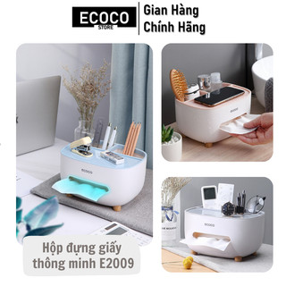 Hộp để giấy ăn, hộp để đồ đa năng ecoco e2009 chính hãng