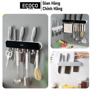 Kệ cắm dao thông minh Ecoco E2027, E2028 có ngăn đựng đũa thìa và móc treo hiện đại