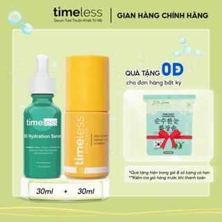 Combo Serum Timeless 20% Vitamin C 30ml & Serum Vitamin B5 HA Cấp Nước Phục Hồi Da