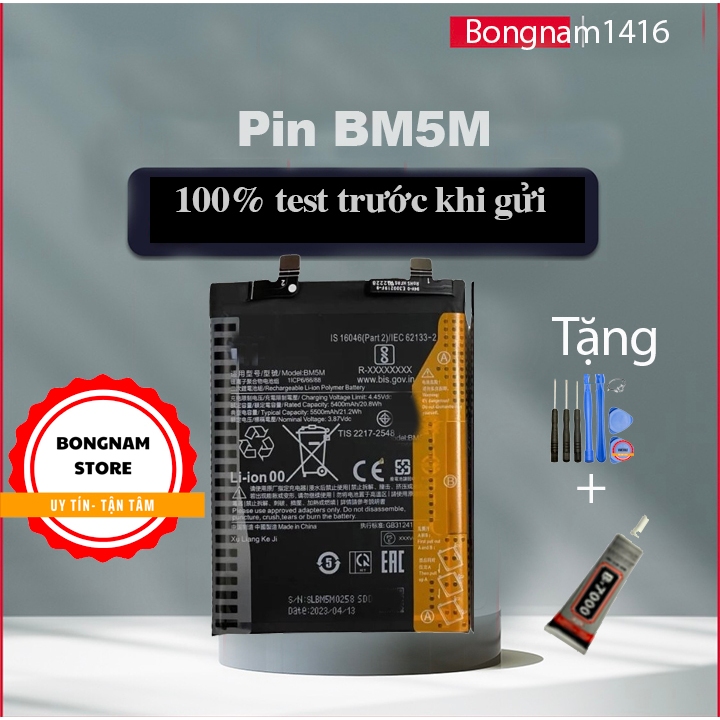 Pin thay thế Xiaomi Redmi K60 / k60 / k 60 (BM5M)  kèm bộ sửa và keo dán