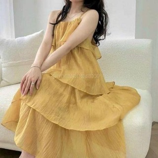 Đầm tơ xoè babydoll freesize Ktun House D036