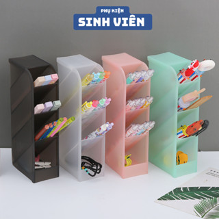 Kệ Đựng Bút 4 Tầng Để Bàn Học, Hộp Bút Văn Phòng Phẩm Đa Năng Trong Suốt | Phụ Kiện Sinh Viên (HB4T)