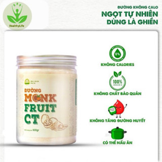 Đường ăn kiêng La hán quả 0 CALO Organic Hữu cơ MonkFruit CT Pharma 600 gram dùng ăn kiêng, giảm cân