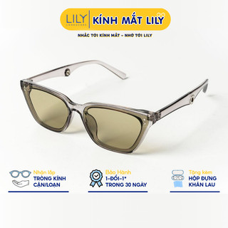 Kính mát mắt vuông nam nữ LILYEYEWEAR chất liệu nhựa cứng cáp chắc chắn CHỐNG TIA UV400 kiểu dáng thời trang KC11191