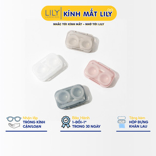 Hộp đựng kính áp tròng có kèm dụng cụ đeo lens LILYEYEWEAR