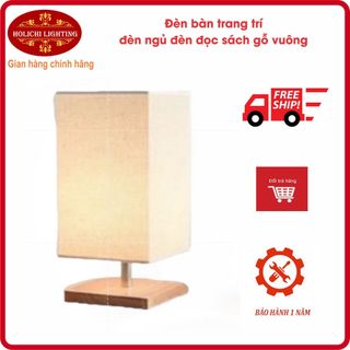 Đèn bàn trang trí đèn ngủ đèn đọc sách gỗ vuông