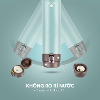 Bình giữ nhiệt inox Elmich EL-8295 Dung Tích 500ml, INOX 304, nắp bật tiện lợi - Chính hãng