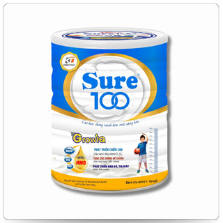 Sữa Sure 100 Grow IQ Plus (Hộp 900g) - Hỗ Trợ Phát Triển Chiều Cao Và Trí Não