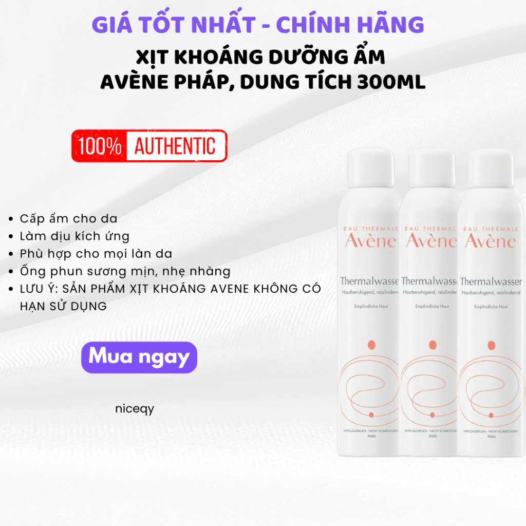 [bill pháp] Xịt khoáng Avene 300ml