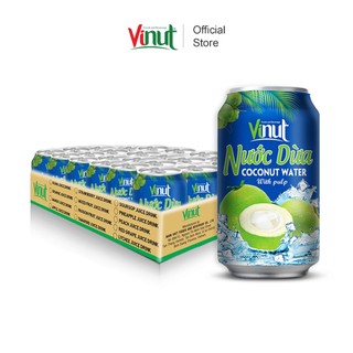 Lon nước dừa có thịt vinut 330ml