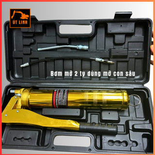 Bơm mỡ bò 2 ty dùng mỡ con sâu 900c 2 ty 2 xi lanh hàng hộp cao cấp