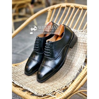 Giày nam oxford captoe da bò thật w0001dl
