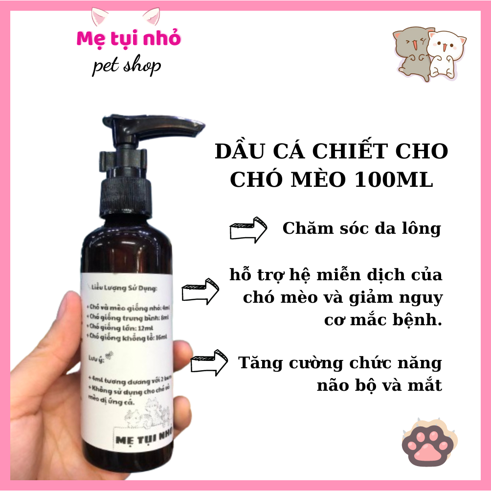 Dầu cá hồi Brit Care chiết 100ml bổ mắt, mượt lông