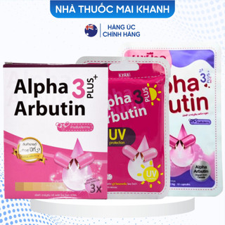 Viên kích trắng Alpha Arbutin 3 Plus Ngày - Đêm (Hàng chuẩn có tem cào check code)