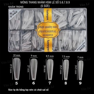 Móng úp thang nhám lẻ size 5.6.7.8.9 móng hsm mới