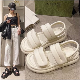 Sandal đế cao 2 quai ngang độn mút cực sang chảnh, mẫu mới cực hot