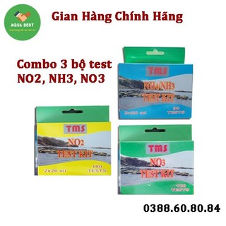 Combo 3 bộ test kiểm tra nước hãng tms gồm no2, no3, nh3 trong nước